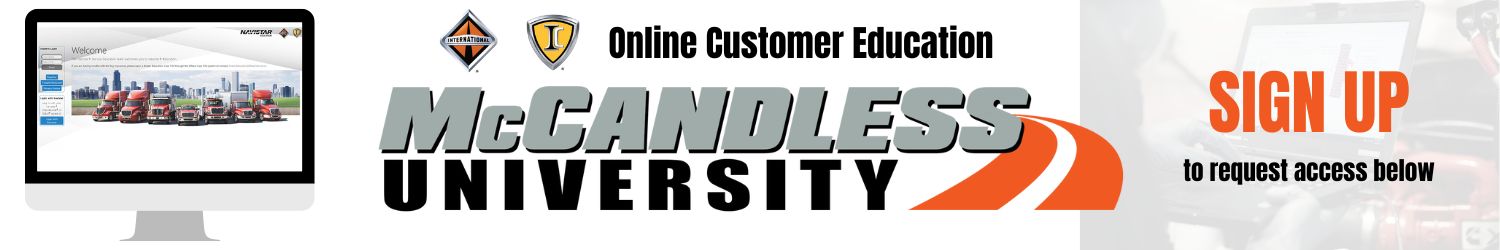 Sign up for Access to McCandless University, Navistar Online education portal