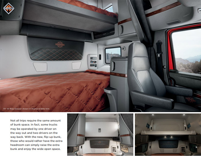 International LT® Series Hi Rise Sleeper with Diamond Elite trim Interior