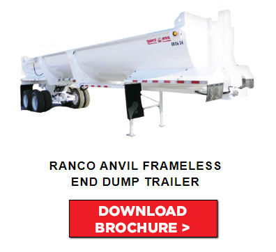 Download features and specifications of the RANCO Anvil frameless end dump trailer