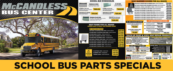 Click to view our current school bus parts specials 