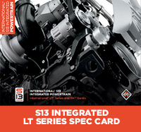 Download the International S13 Integrated Powertrain LT Series Spec Card