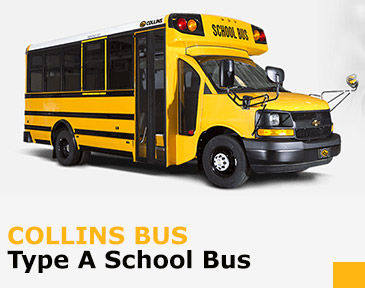 Collins Bus Type A School Bus available for sale at McCandless Bus Center in Colorado and Wyoming
